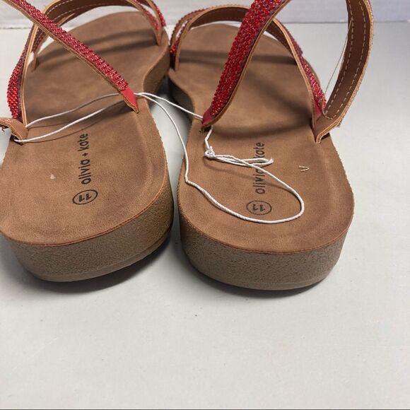 OLIVIA + KATE Women’s Sandals,Size 11,Style Hansel 64L, Red,‎ New WithoutTags - Picture 8 of 10